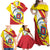 Personalized Costa Rica Heredia Province Family Matching Off Shoulder Maxi Dress and Hawaiian Shirt - Wonder Print Shop