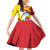 Personalized Costa Rica Heredia Province Family Matching Off Shoulder Short Dress and Hawaiian Shirt - Wonder Print Shop