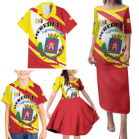 Personalized Costa Rica Heredia Province Family Matching Puletasi and Hawaiian Shirt - Wonder Print Shop