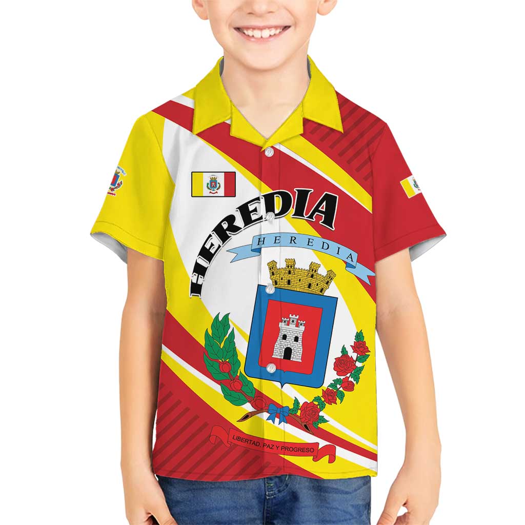 Personalized Costa Rica Heredia Province Family Matching Puletasi and Hawaiian Shirt - Wonder Print Shop