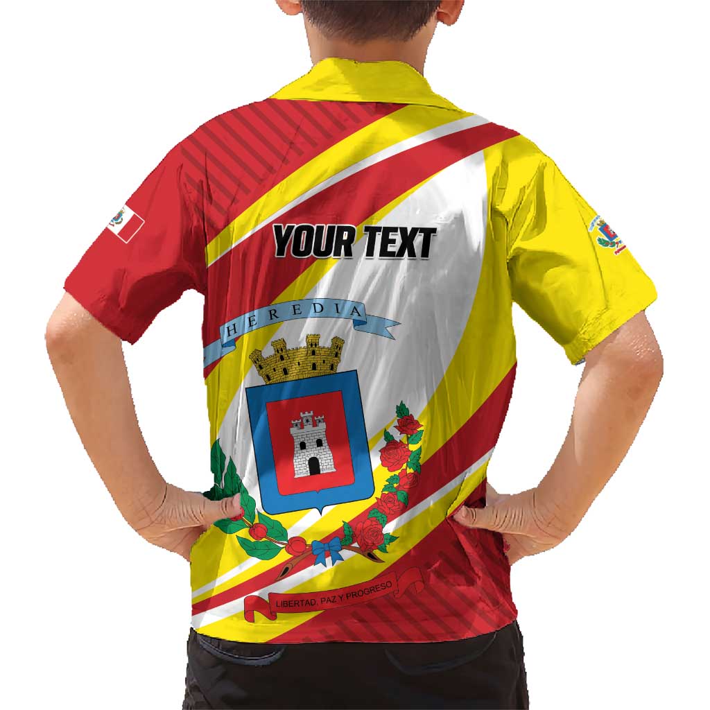 Personalized Costa Rica Heredia Province Family Matching Short Sleeve Bodycon Dress and Hawaiian Shirt - Wonder Print Shop