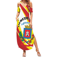 Personalized Costa Rica Heredia Province Family Matching Summer Maxi Dress and Hawaiian Shirt - Wonder Print Shop