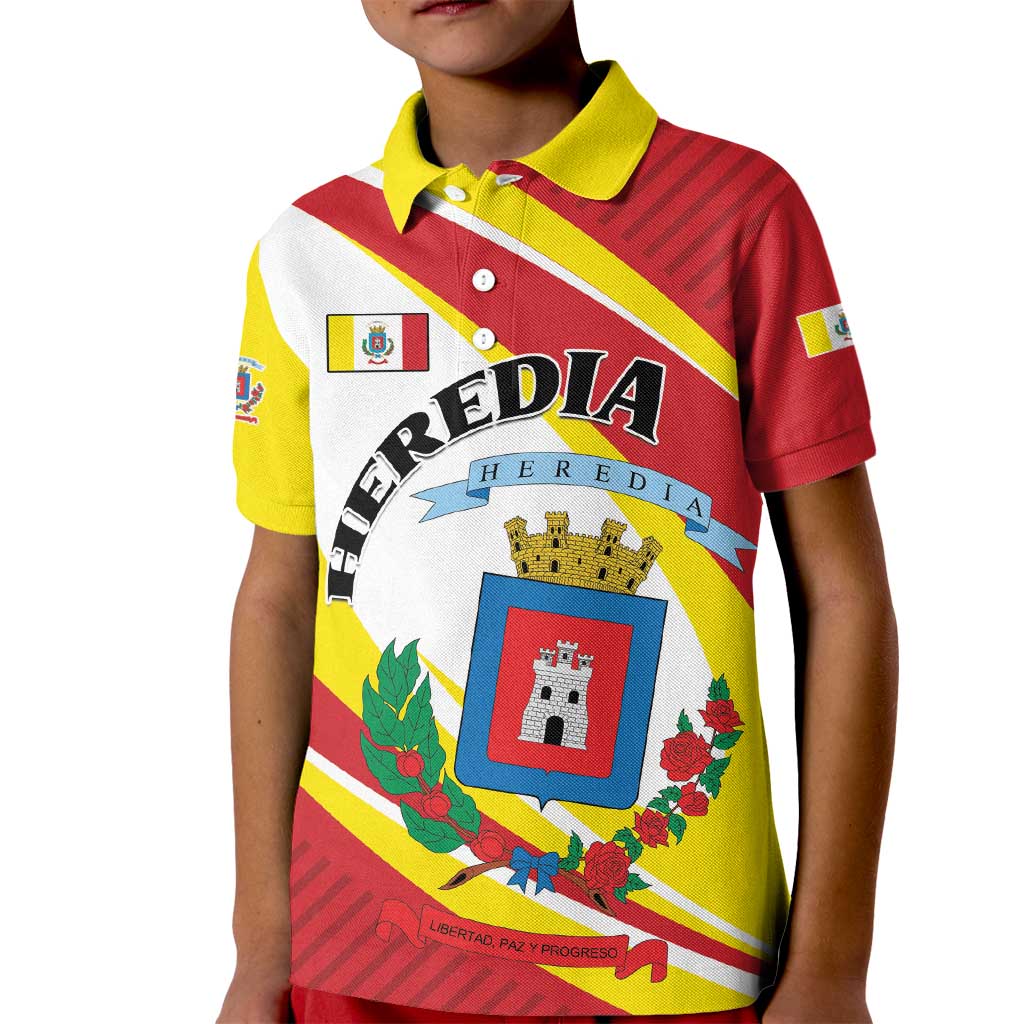 Personalized Costa Rica Heredia Province Kid Polo Shirt - Wonder Print Shop