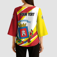 Personalized Costa Rica Heredia Province Kimono Sleeve Blouse - Wonder Print Shop