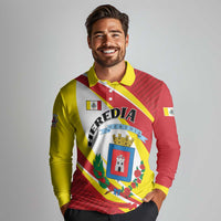 Personalized Costa Rica Heredia Province Long Sleeve Polo Shirt - Wonder Print Shop