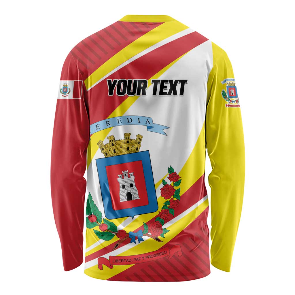 Personalized Costa Rica Heredia Province Long Sleeve Shirt - Wonder Print Shop