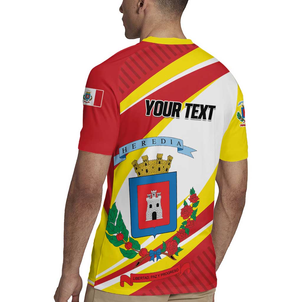 Personalized Costa Rica Heredia Province Rugby Jersey - Wonder Print Shop