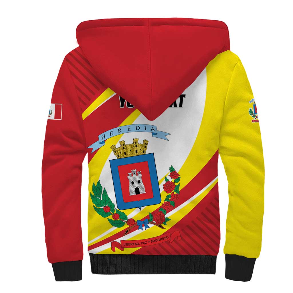 Personalized Costa Rica Heredia Province Sherpa Hoodie - Wonder Print Shop