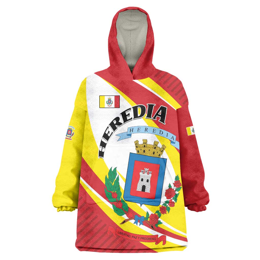 Personalized Costa Rica Heredia Province Wearable Blanket Hoodie - Wonder Print Shop
