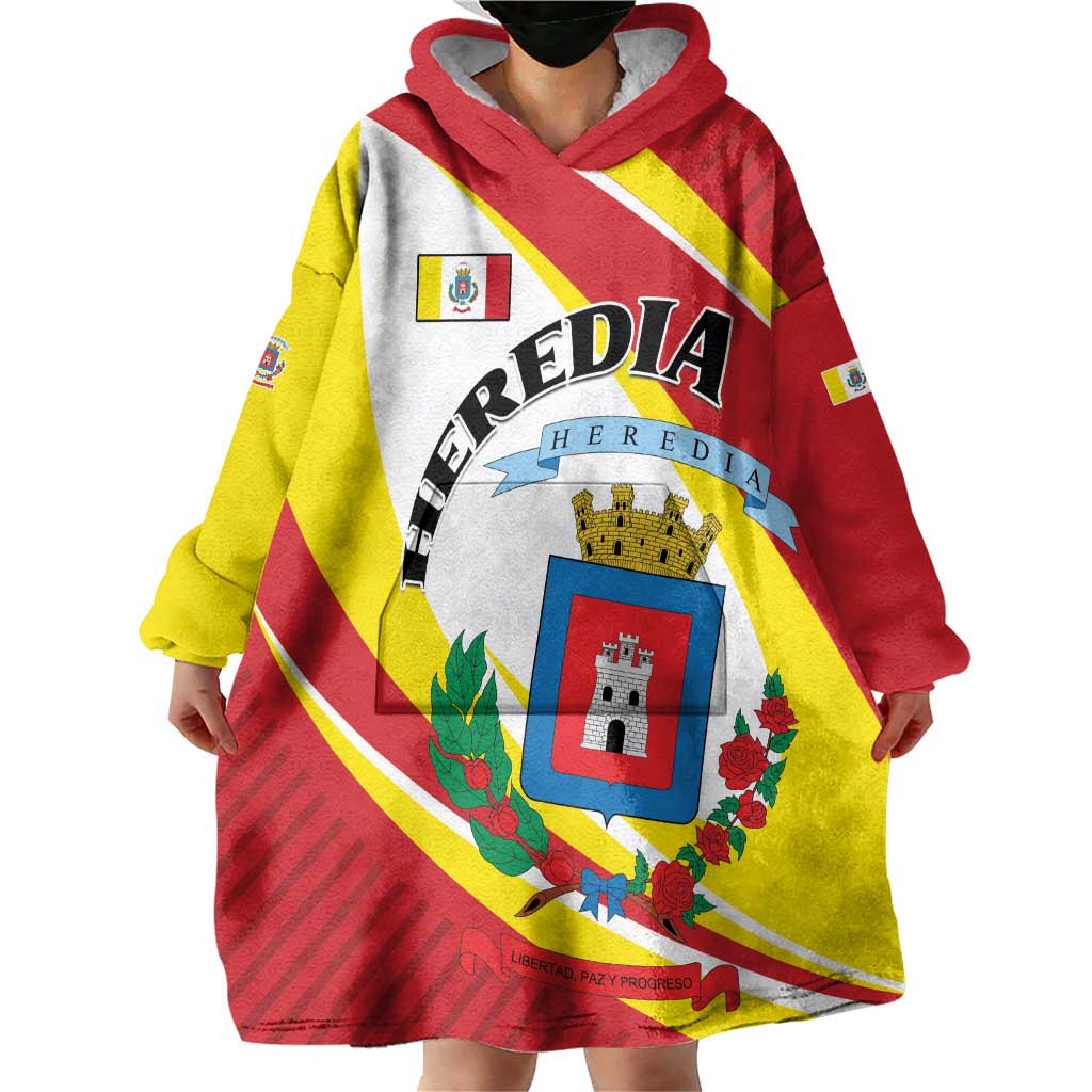 Personalized Costa Rica Heredia Province Wearable Blanket Hoodie - Wonder Print Shop