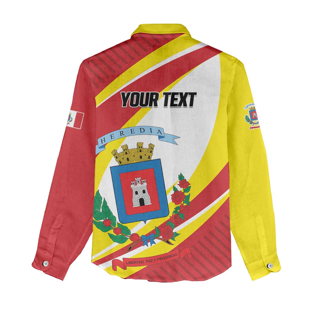 Personalized Costa Rica Heredia Province Women Casual Shirt - Wonder Print Shop