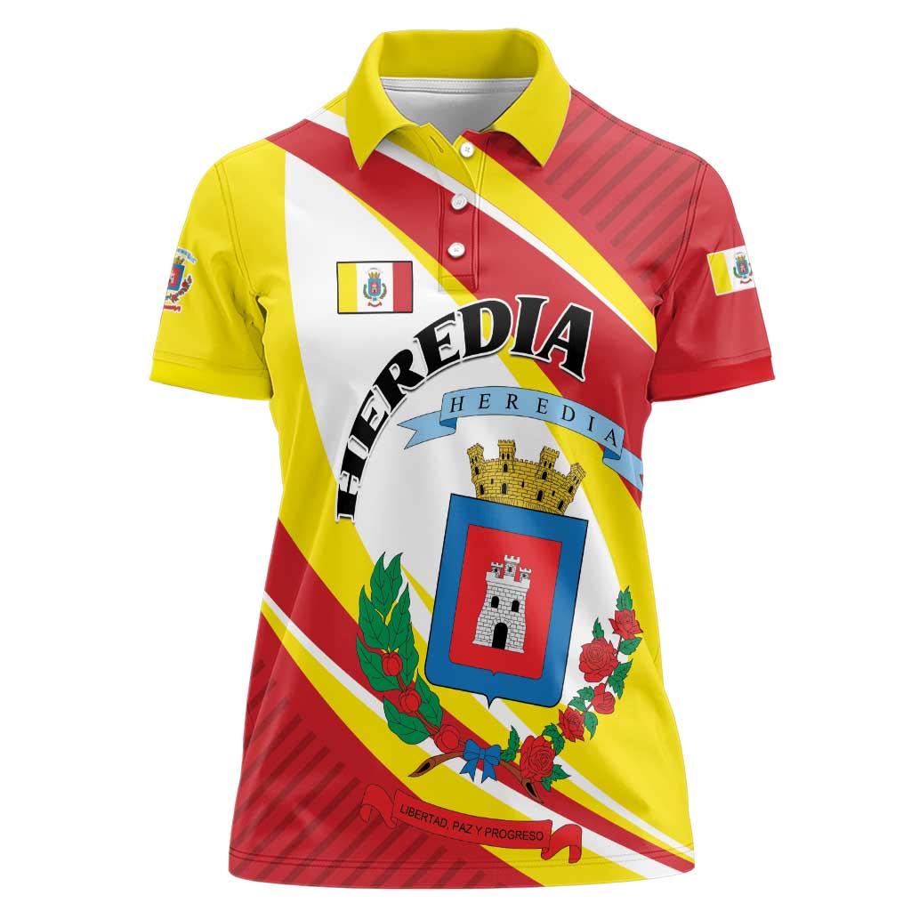 Personalized Costa Rica Heredia Province Women Polo Shirt - Wonder Print Shop