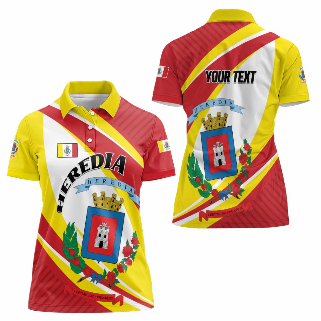 Personalized Costa Rica Heredia Province Women Polo Shirt - Wonder Print Shop