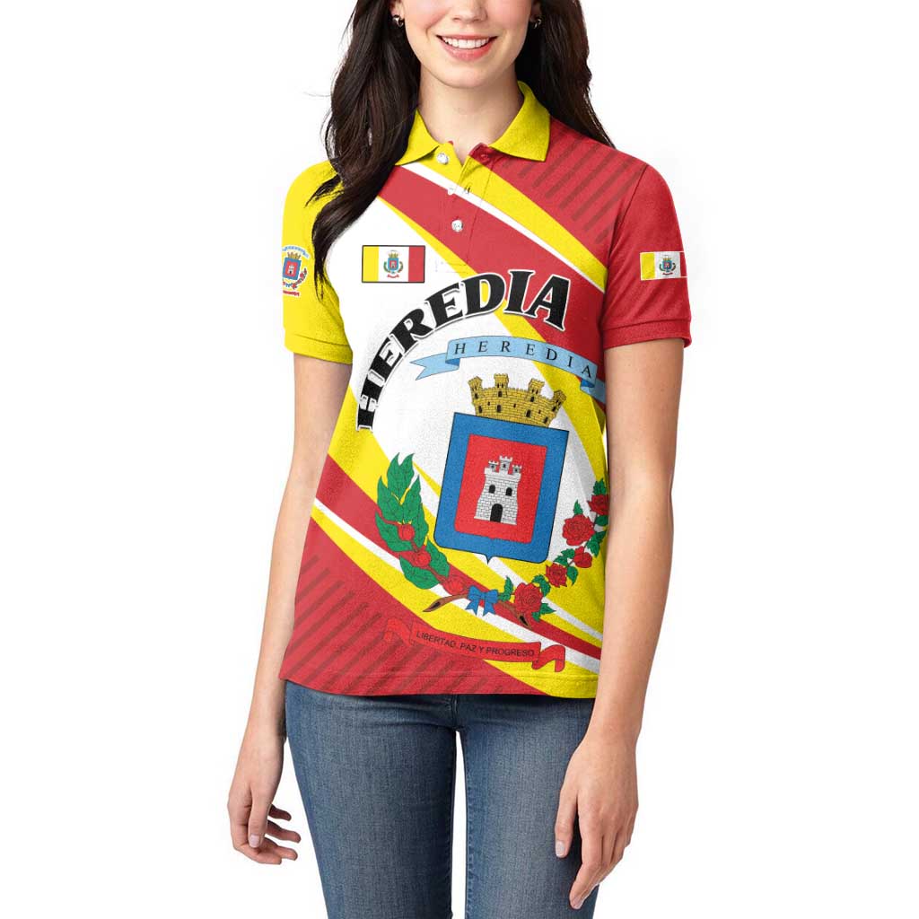 Personalized Costa Rica Heredia Province Women Polo Shirt - Wonder Print Shop