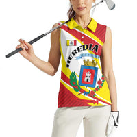 Personalized Costa Rica Heredia Province Women Sleeveless Polo Shirt - Wonder Print Shop