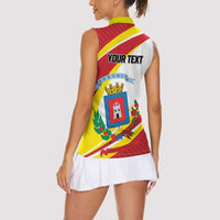 Personalized Costa Rica Heredia Province Women Sleeveless Polo Shirt - Wonder Print Shop