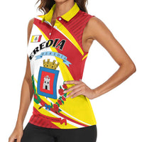Personalized Costa Rica Heredia Province Women Sleeveless Polo Shirt - Wonder Print Shop