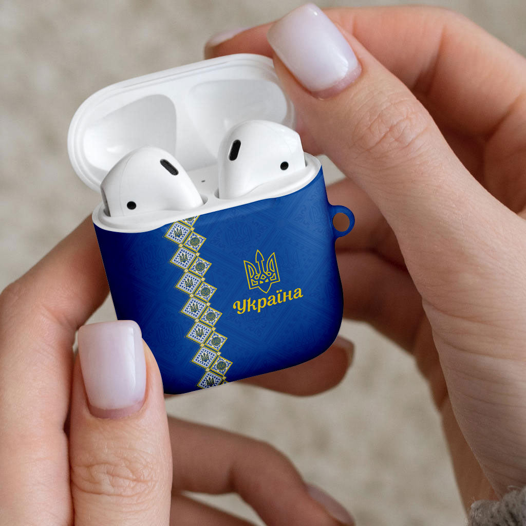 Ukrainian Tryzub Pattern AirPods Case