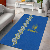 Ukrainian Tryzub Pattern Area Rug
