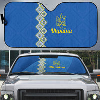 Ukrainian Tryzub Pattern Auto Sun Shade