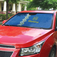 Ukrainian Tryzub Pattern Auto Sun Shade