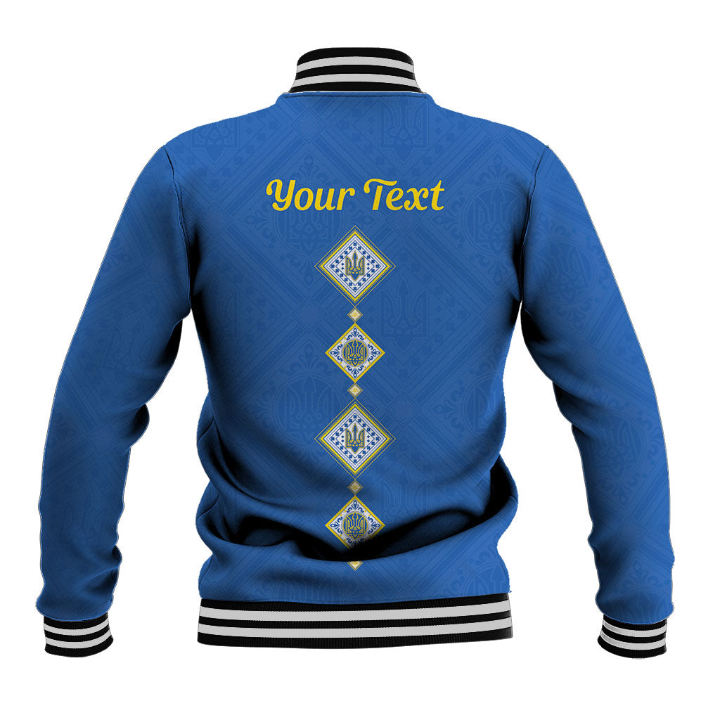 Personalised Ukrainian Tryzub Pattern Baseball Jacket