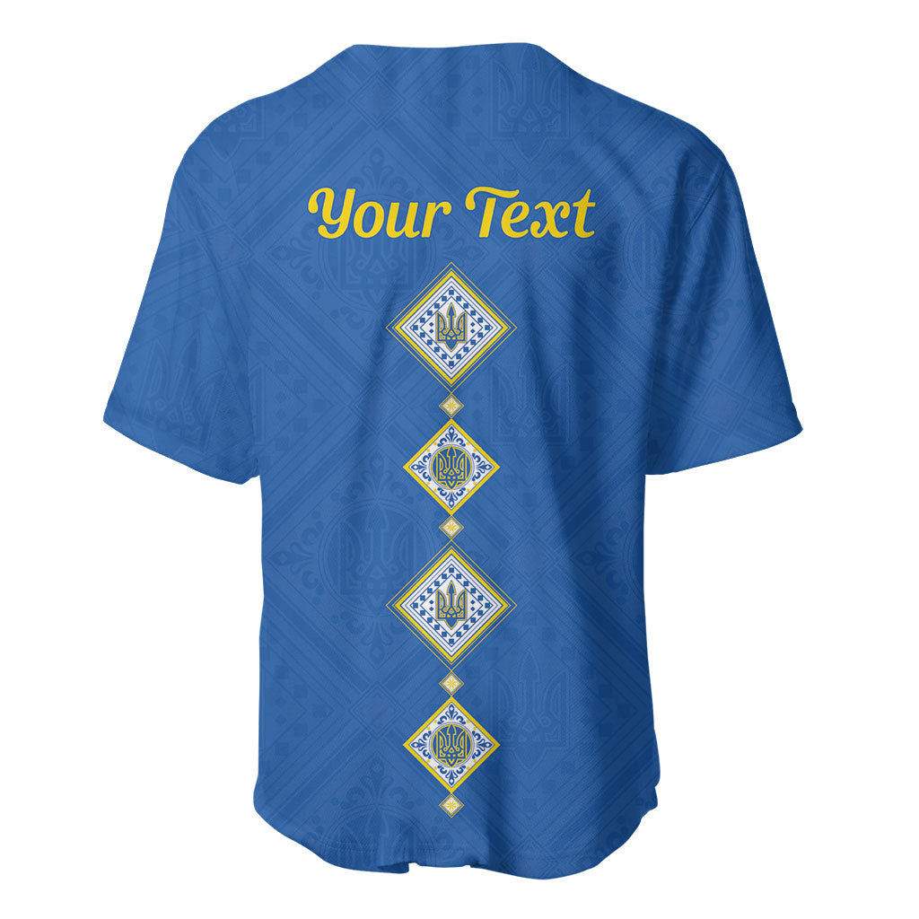 Personalised Ukrainian Tryzub Pattern Baseball Jersey