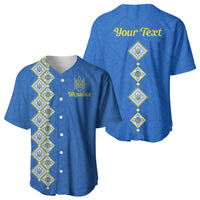 Personalised Ukrainian Tryzub Pattern Baseball Jersey