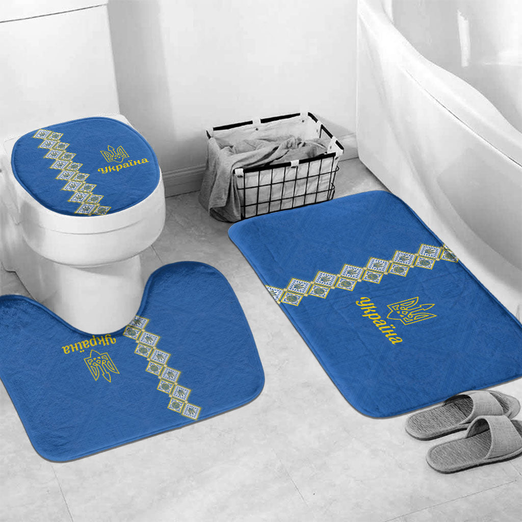 Ukrainian Tryzub Pattern Bathroom Set
