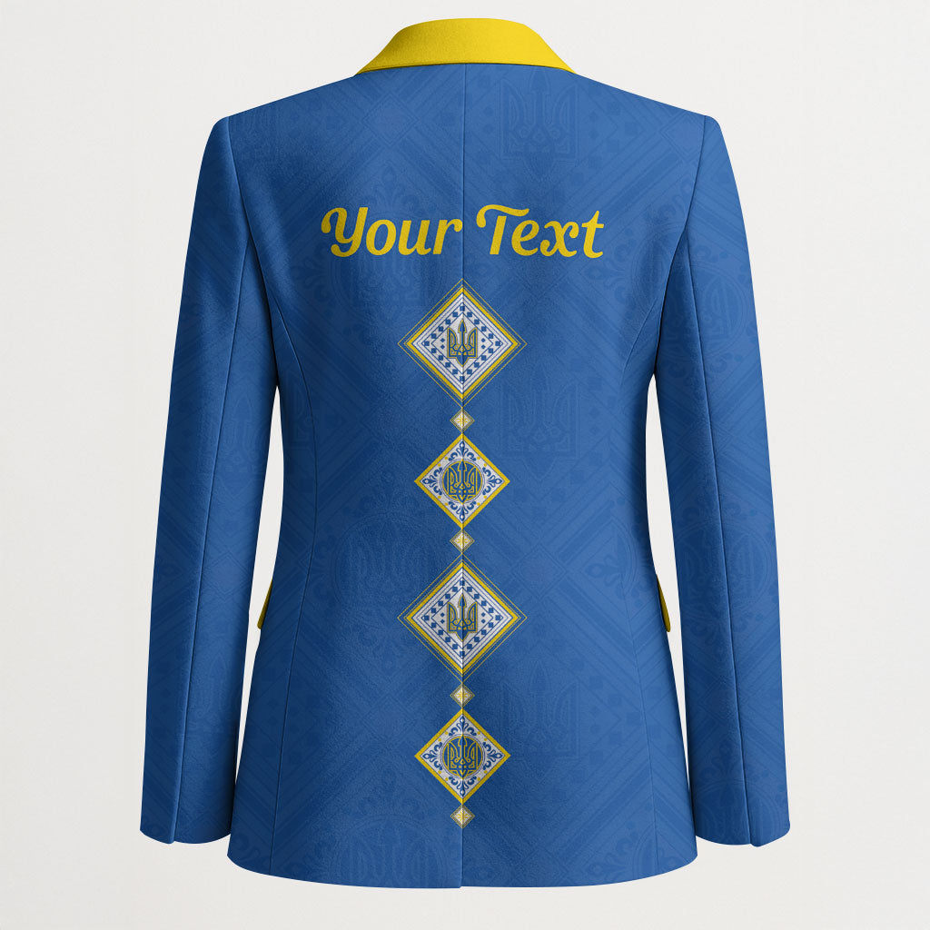 Personalised Ukrainian Tryzub Pattern Blazer