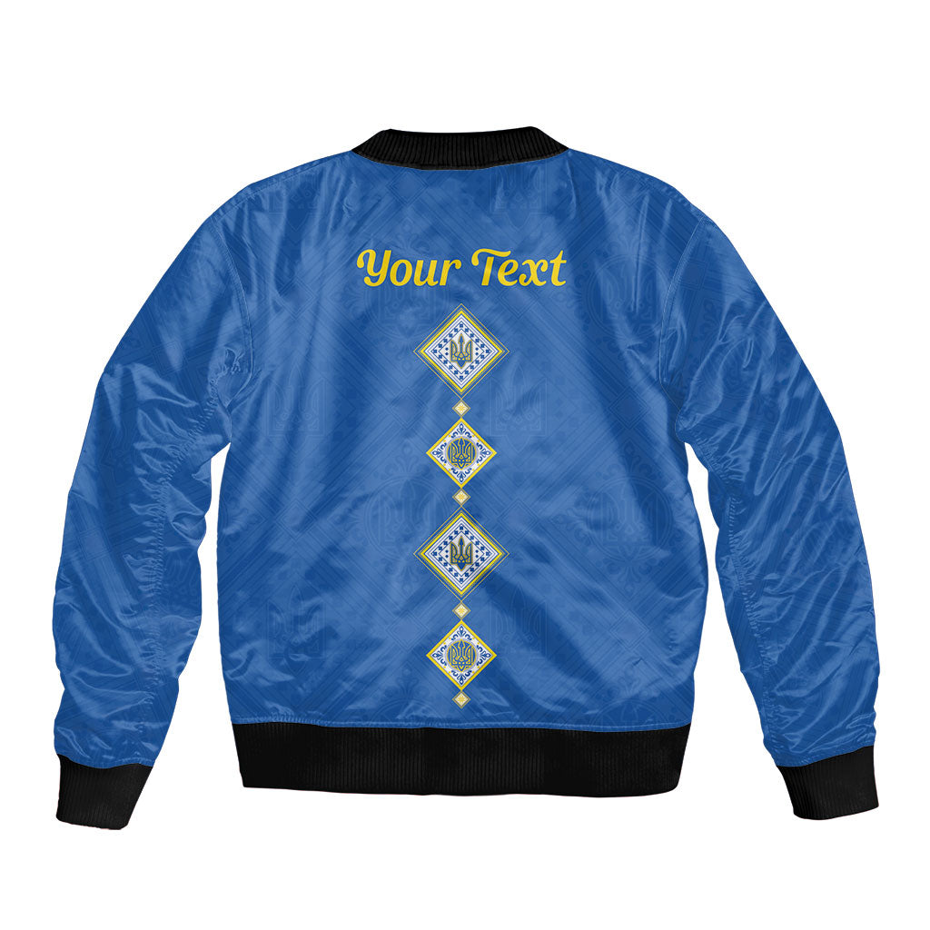 Personalised Ukrainian Tryzub Pattern Bomber Jacket