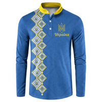 Personalised Ukrainian Tryzub Pattern Button Sweatshirt