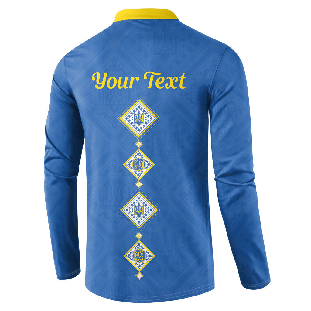 Personalised Ukrainian Tryzub Pattern Button Sweatshirt