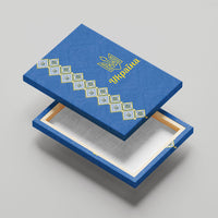 Ukrainian Tryzub Pattern Canvas Wall Art