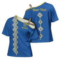 Personalised Ukrainian Tryzub Pattern Cross Shoulder Shirt