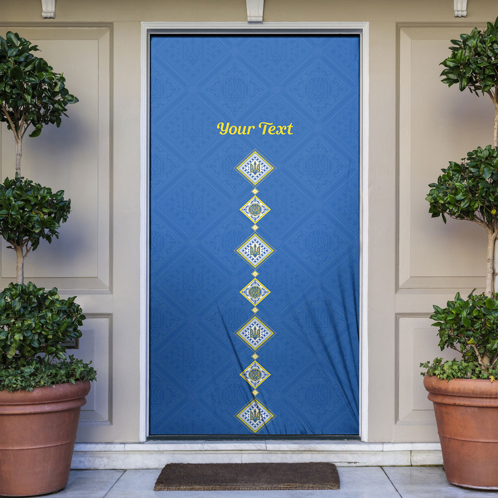 Personalised Ukrainian Tryzub Pattern Door Cover