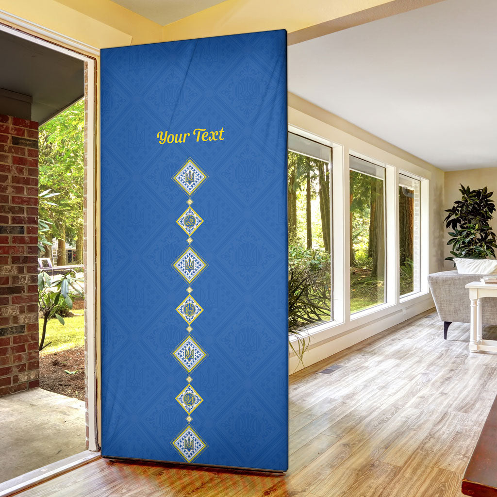 Personalised Ukrainian Tryzub Pattern Door Cover
