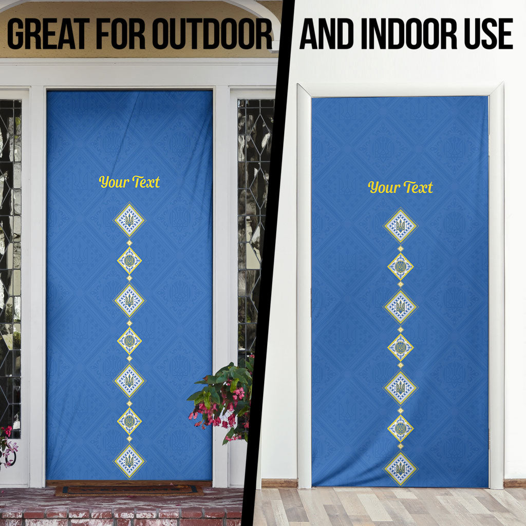 Personalised Ukrainian Tryzub Pattern Door Cover