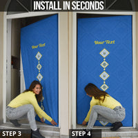 Personalised Ukrainian Tryzub Pattern Door Cover