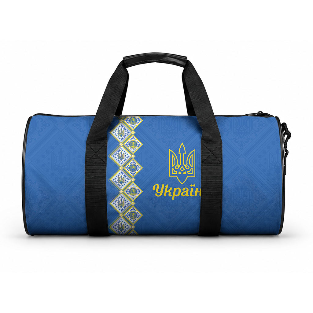 Ukrainian Tryzub Pattern Duffle Bag