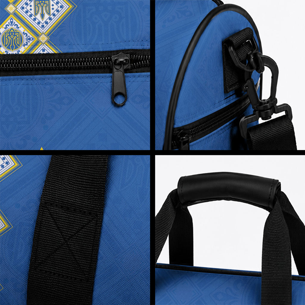 Ukrainian Tryzub Pattern Duffle Bag