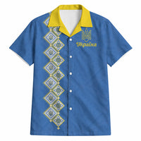 Personalised Ukrainian Tryzub Pattern Hawaiian Shirt
