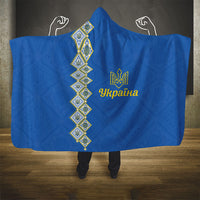 Ukrainian Tryzub Pattern Hooded Blanket