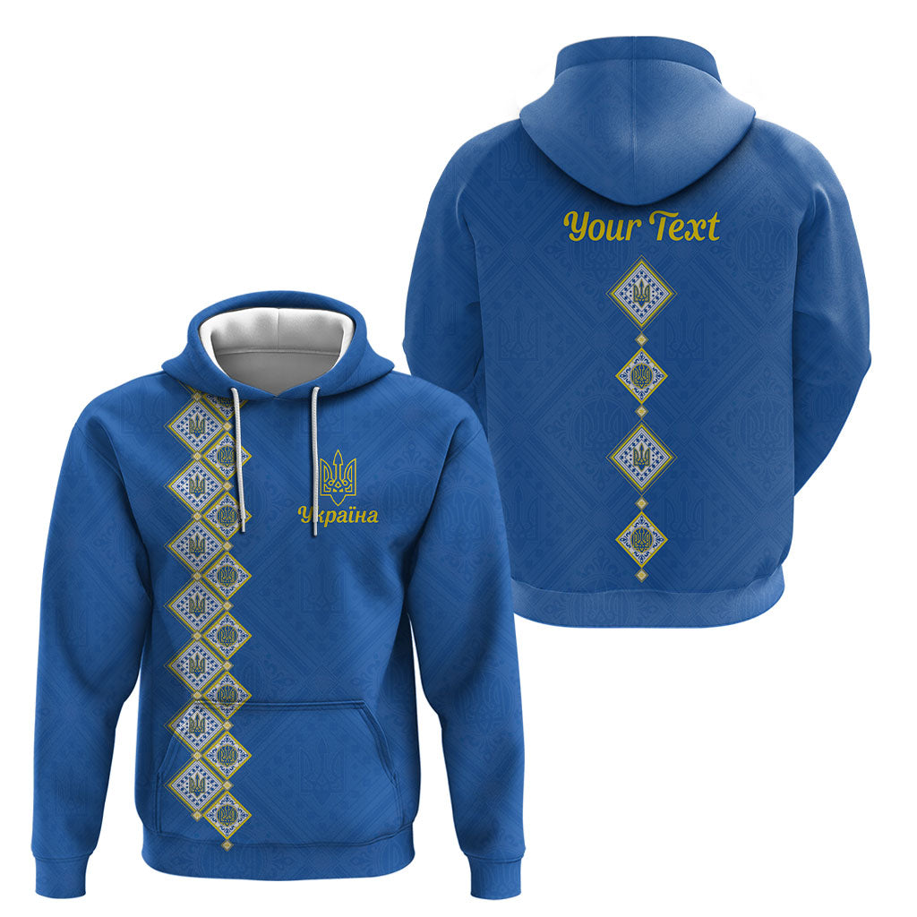 Personalised Ukrainian Tryzub Pattern Hoodie