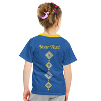 Personalised Ukrainian Tryzub Pattern Kid T Shirt