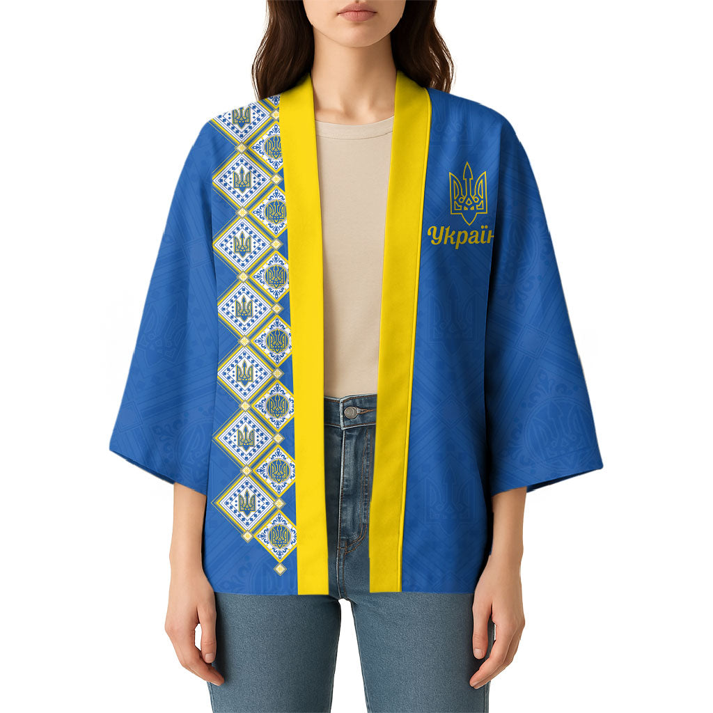 Personalised Ukrainian Tryzub Pattern Kimono
