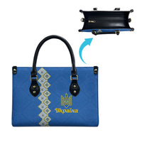 Ukrainian Tryzub Pattern Leather Bag