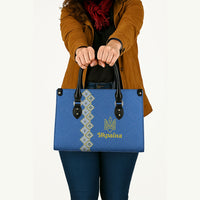 Ukrainian Tryzub Pattern Leather Bag
