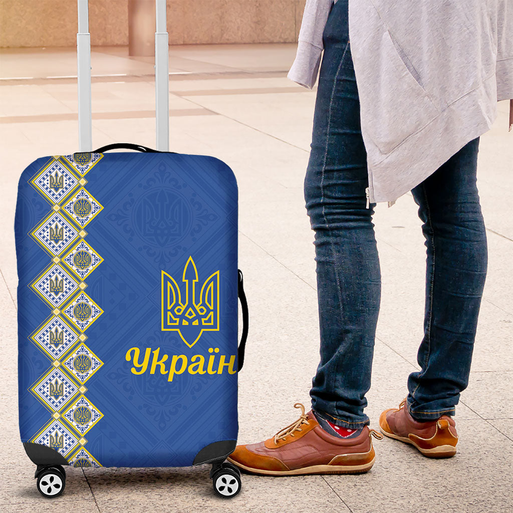 Ukrainian Tryzub Pattern Luggage Cover
