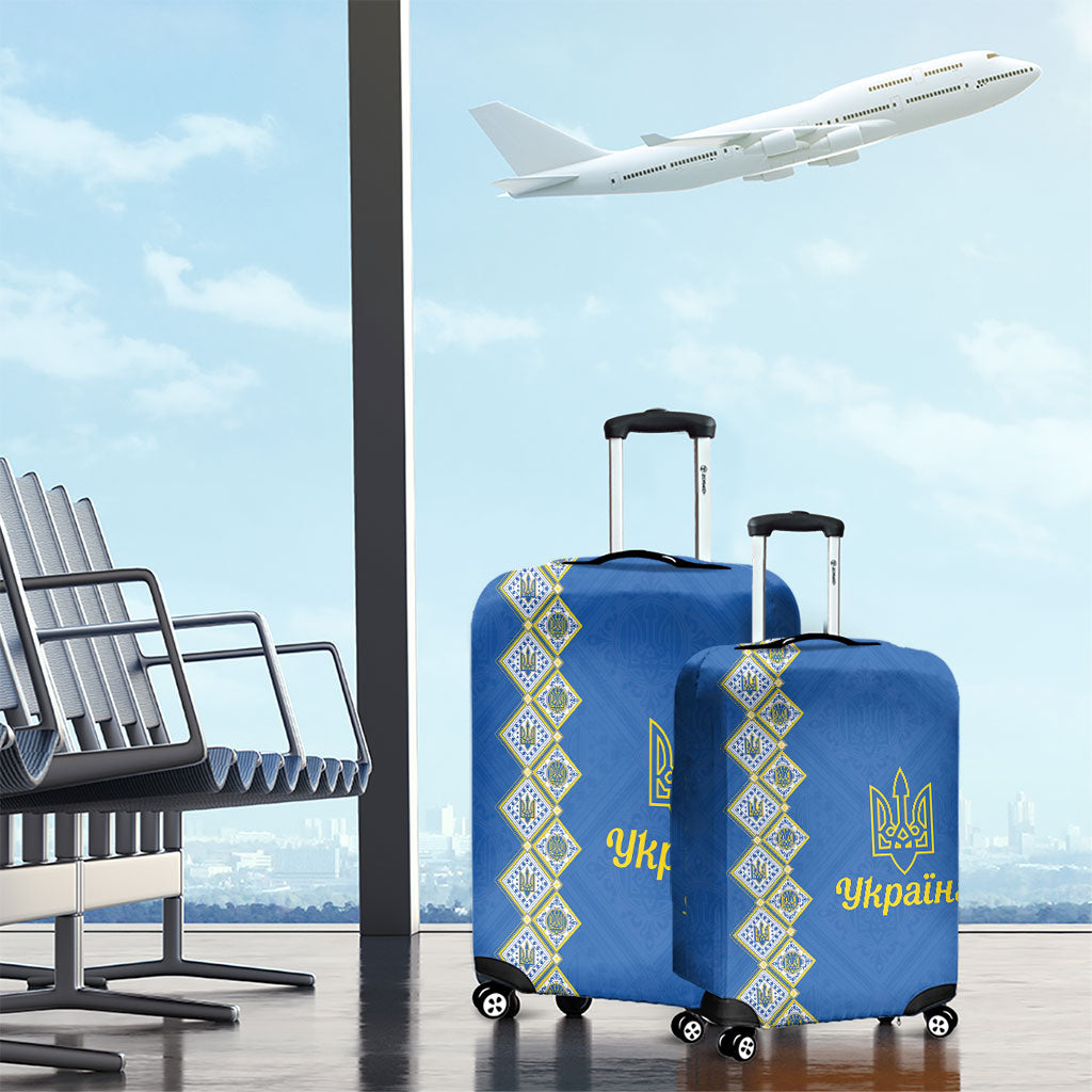 Ukrainian Tryzub Pattern Luggage Cover